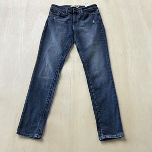 Levi's 711 Skinny Jeans Womens 28 Medium Wash Blue Mid Rise Stretch Denim